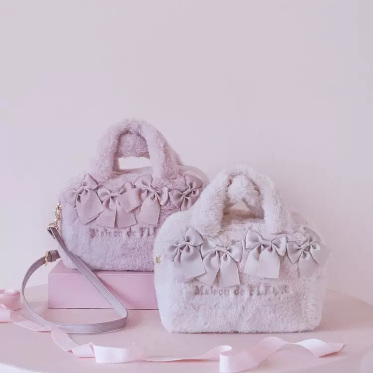 Plush Bunny Crossbody Bag | Cute Bow Detail Rabbit Bag for Women