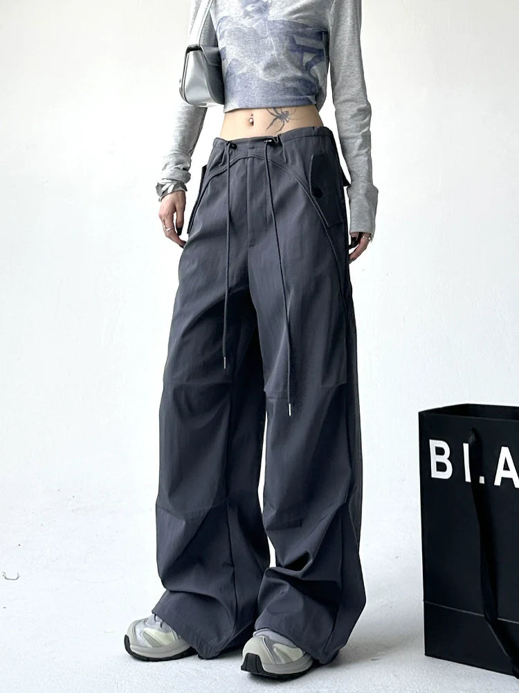 Utility Pocket Wide-Leg Trousers