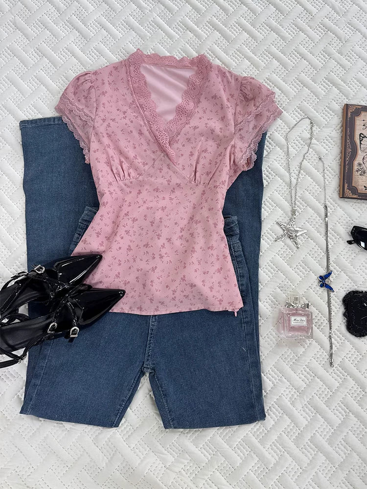 New Year Cake You You Original Vintage Pure Lust Style Pink Short-Sleeve T-Shirt—Chic, Unique, and Super Pretty