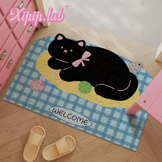 kitten home entry floor mat