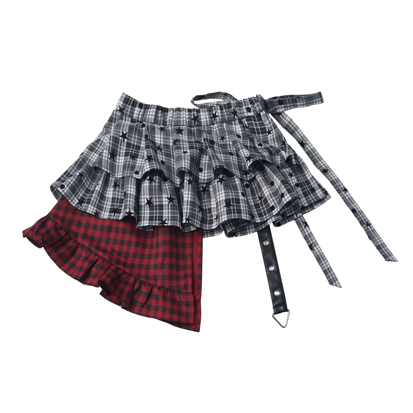 Pinksavior “Cat Plastic Band” Summer Short-Sleeve Patchwork Color-Block Playful Contrast Casual Slimming Top & Long Pants Set