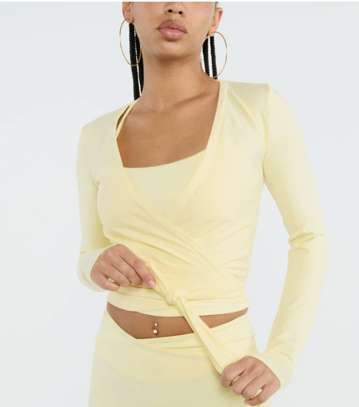 Balletcore Tie Front Cardigan | White Feminine Wrap Cover Up for Women