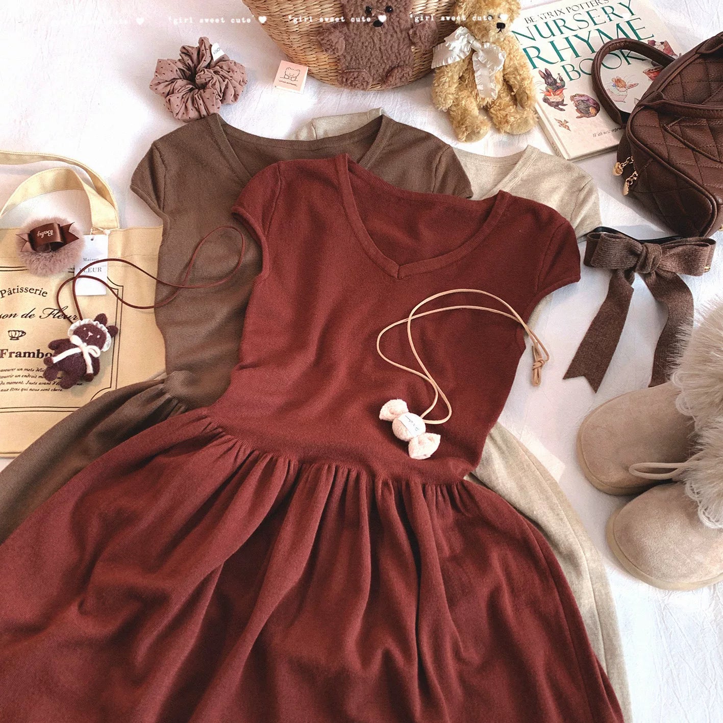 Final Clearance Elegant Slim-Fit Minimalist Layering Longline Sleeveless Knit Waist-Defining Dress