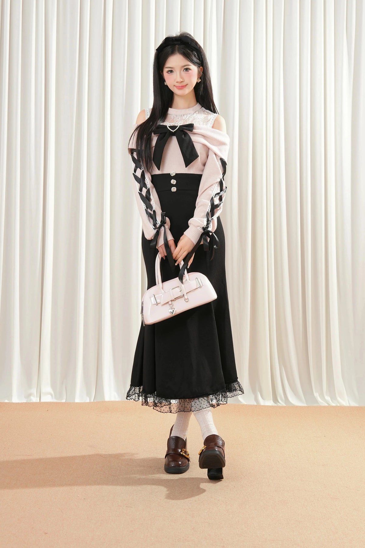 Ribbon Mermaid Lace-up Dress