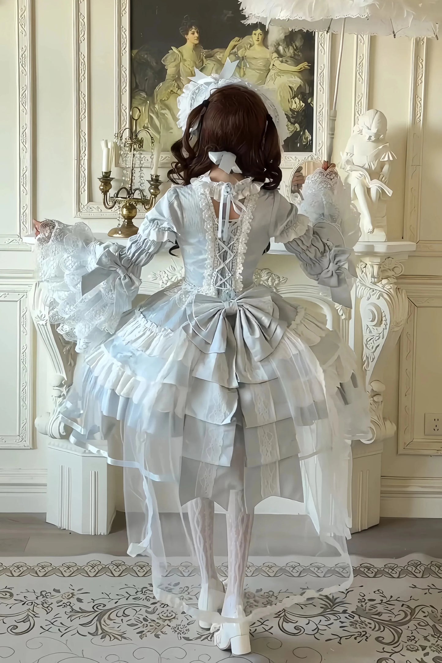 [February 8 Reservation Deadline]Pink Blue Tiered Lace Ribbon Princess Series Accessories