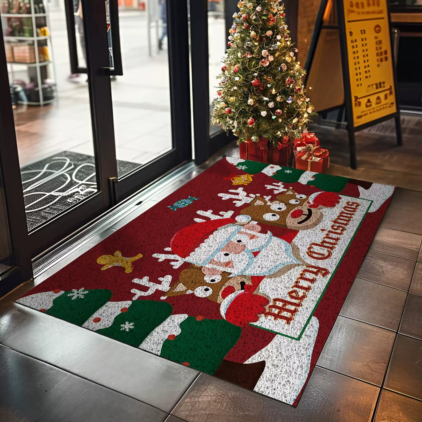 Christmas floor mats carpet