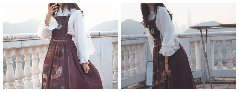 Dim Moonlight~Classic Lolita Chiffon Yarn Inner Blouse