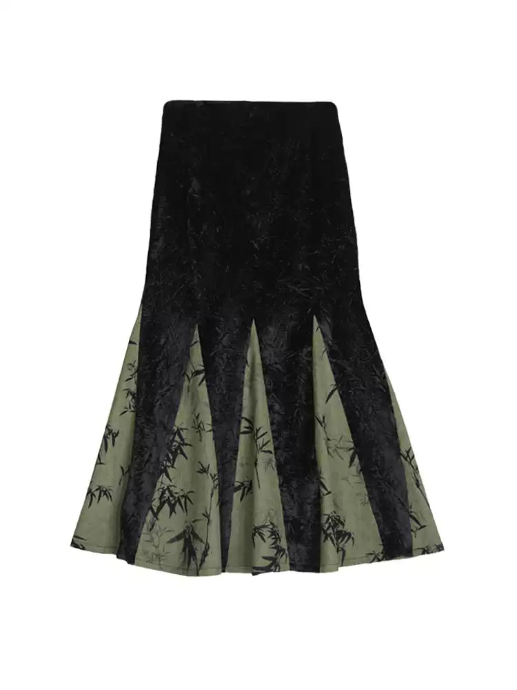 Bamboo Leaf Fishtail Skirt