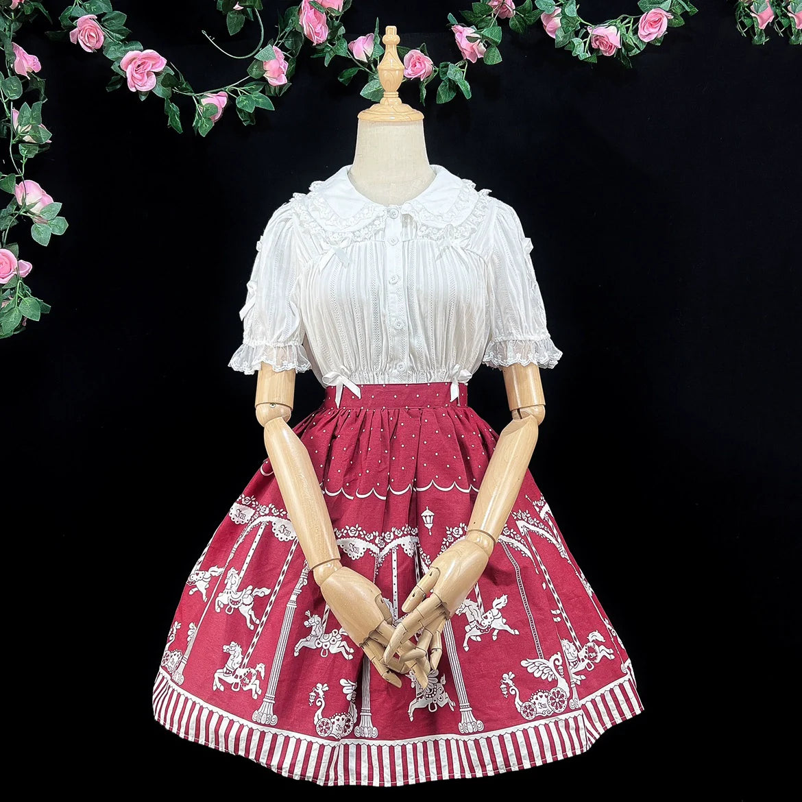 Sweet Lolita Shirt Doll Collar Blouse High-waisted