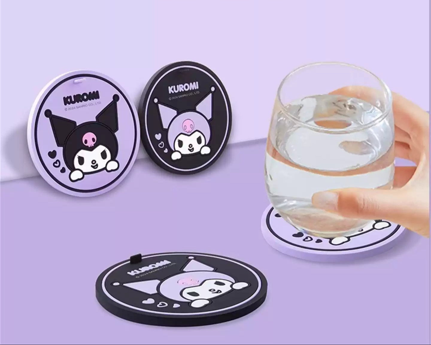 Kuromi car water anti-slip coaster