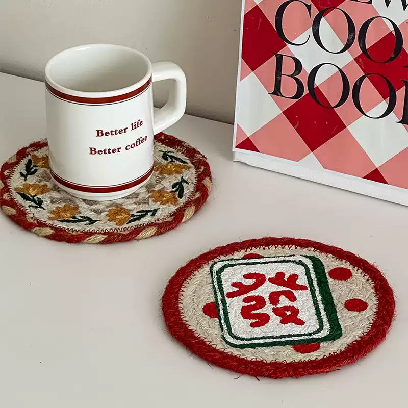 Christmas absorbent coasters tea mats