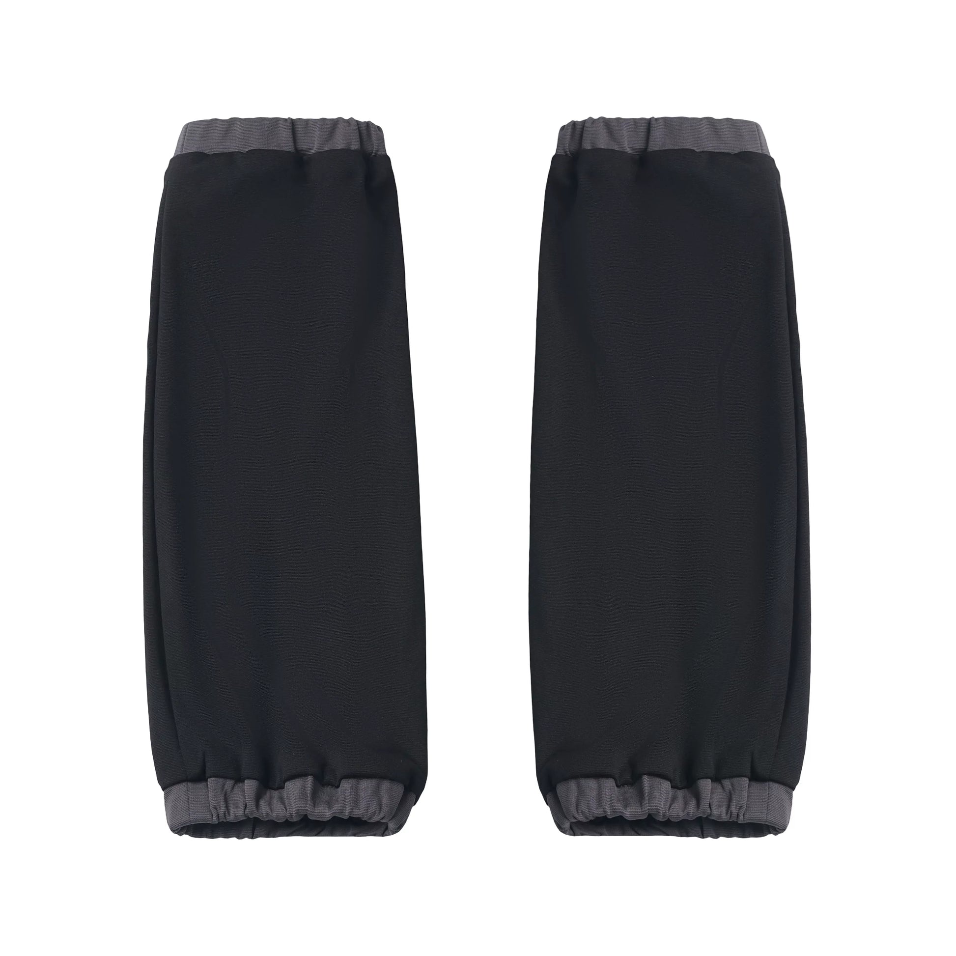 Ready-to-Ship【Grey Tuning】Black-Grey Stand Collar Summer Sleeve Cuffs Short-Sleeve Flared Skirt Waist-Length Slimming Dress for Women
