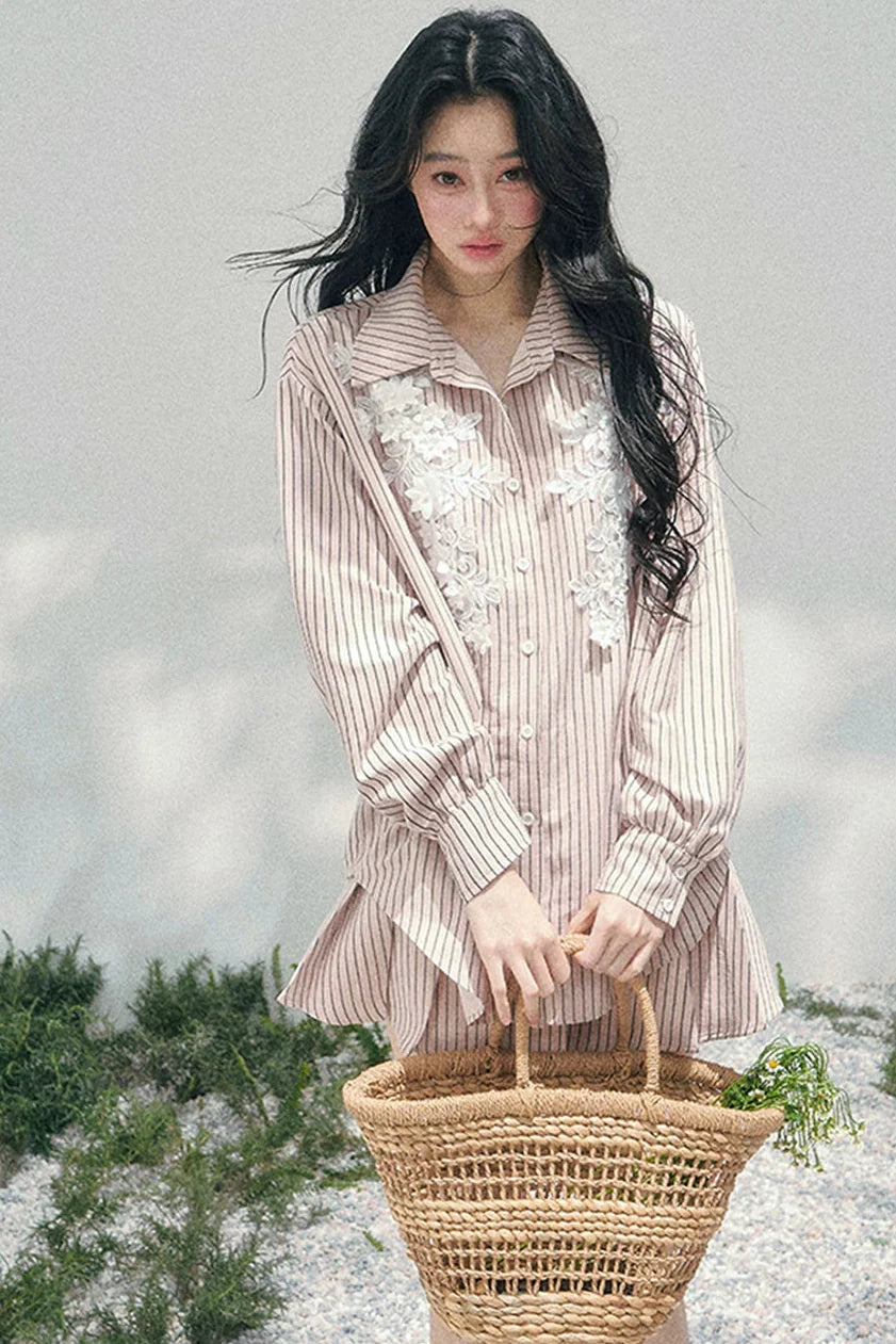 French Stripe Shirt + Skirt