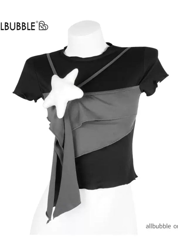 Gray Night Star Top