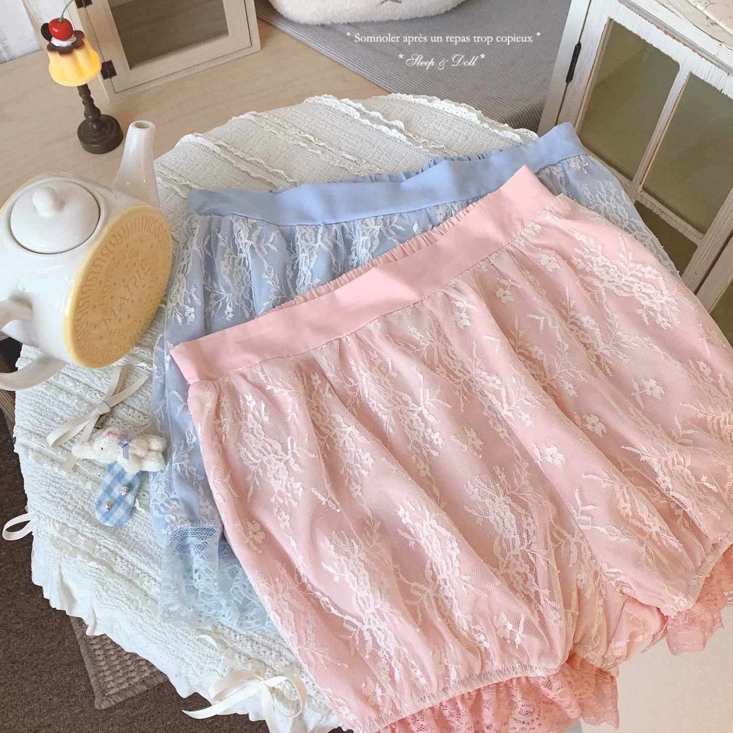 Last-Call Sweet Ruffled Hem Puff-Sleeve Lace Bow Embroidered Pure-Desire Tiered Princess Dress
