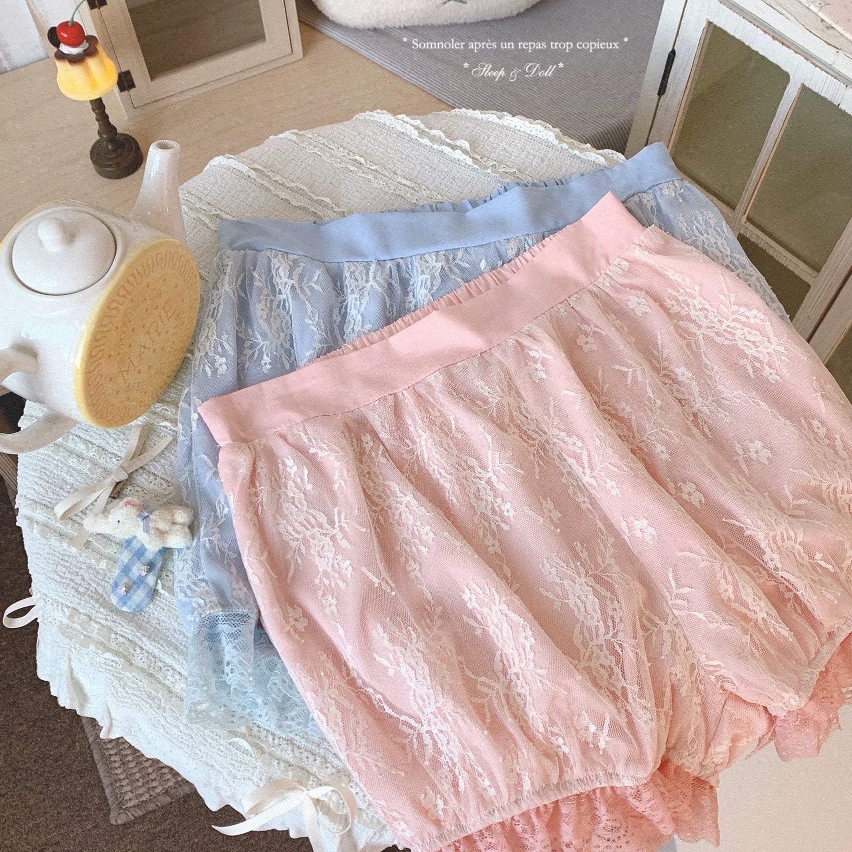 Last-Call Sweet Ruffled Hem Puff-Sleeve Lace Bow Embroidered Pure-Desire Tiered Princess Dress