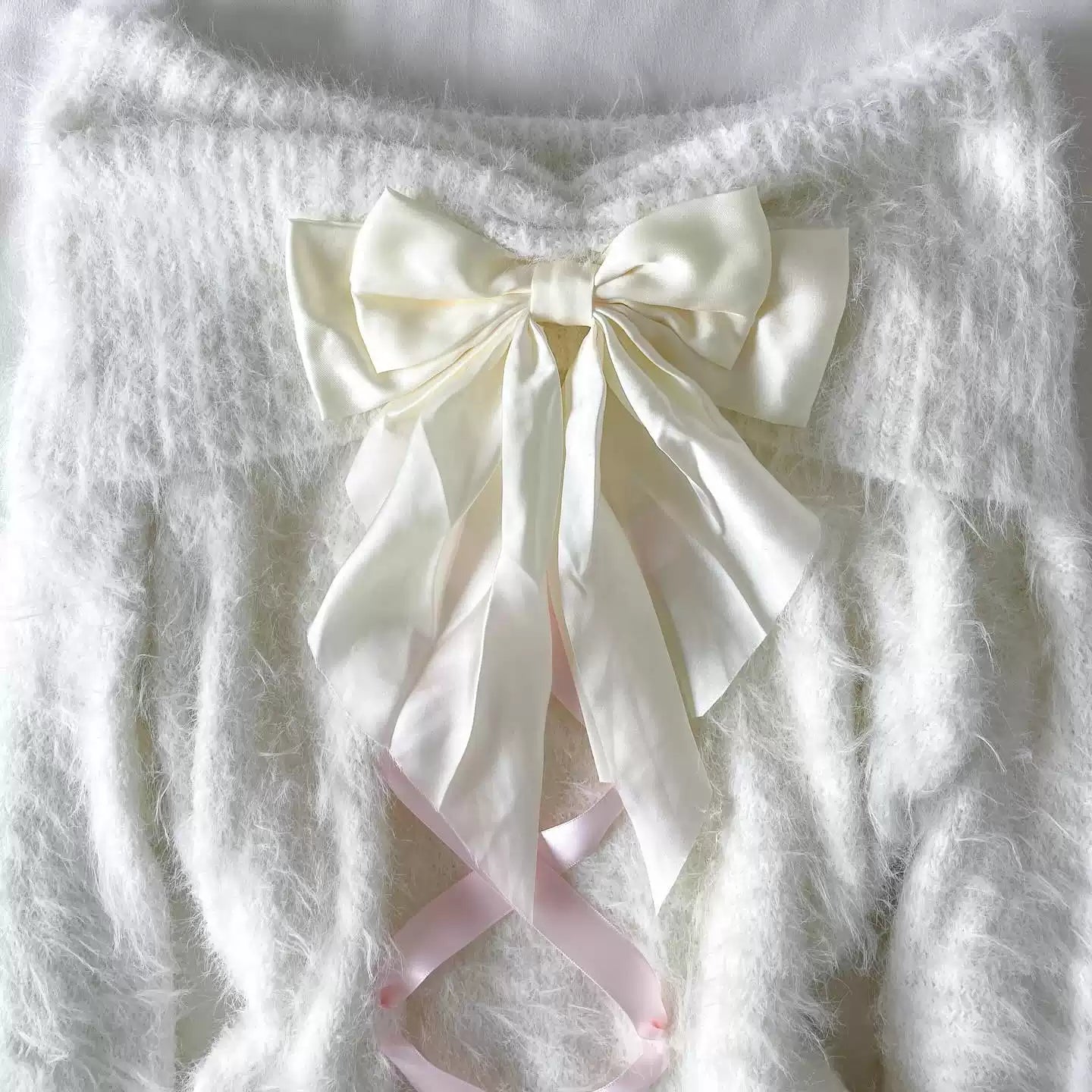 coquette white knitted sweater