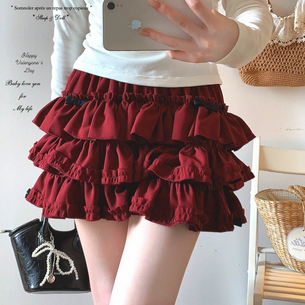 Sleepingdoll Handmade* Old-School Layered Cake Bow Tutu Pants