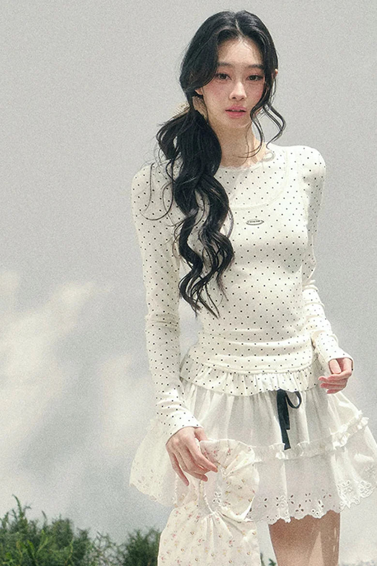 Pure White Dot Top