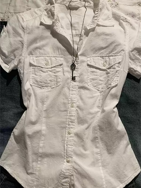 Waisted white shirt