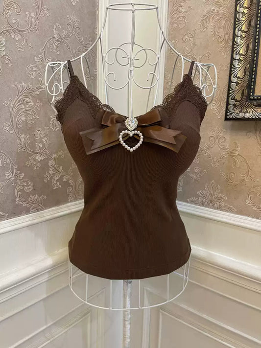 Butterfly Pearl Love Sparkling Diamond Suspenders