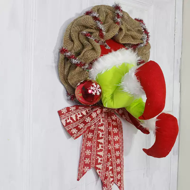 New Christmas thief wreath creative front door decoration