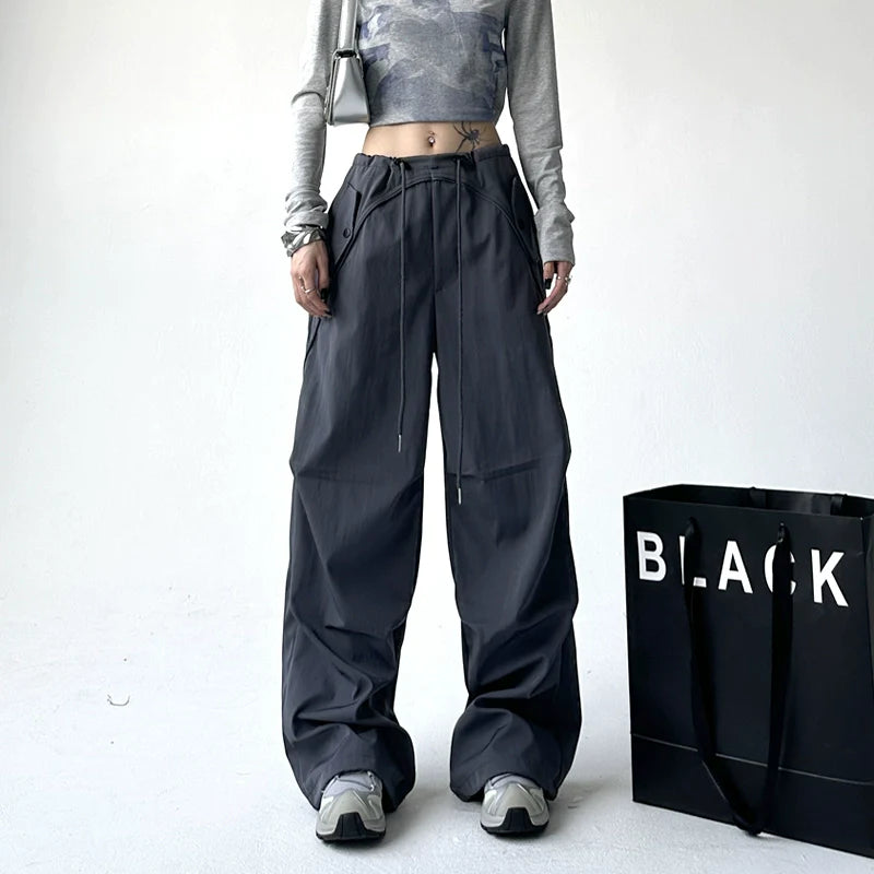 Utility Pocket Wide-Leg Trousers