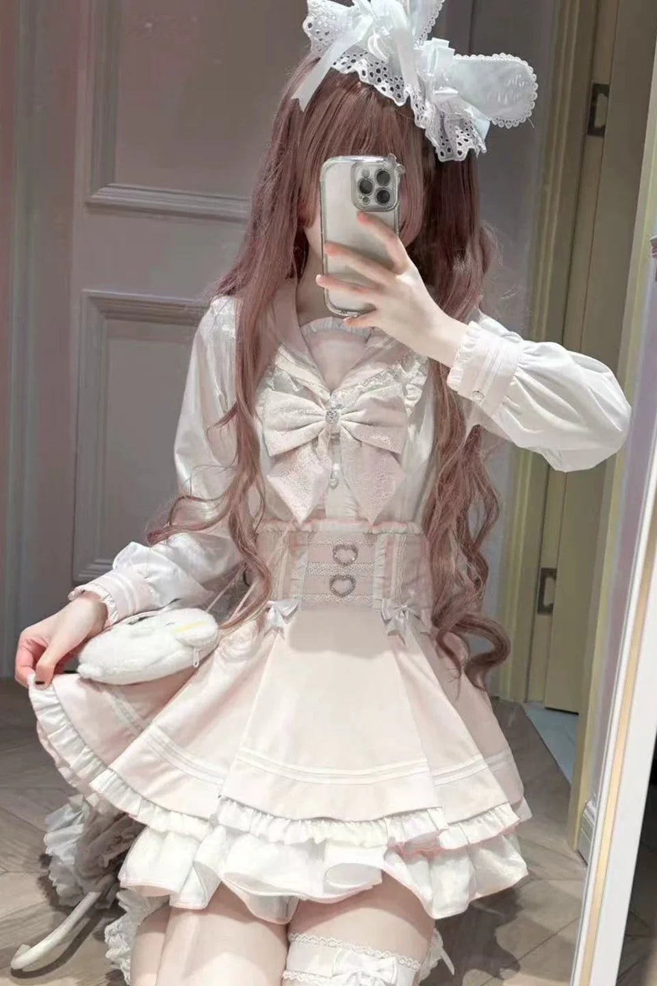 Sweet Lace Dress + Skirt Pink