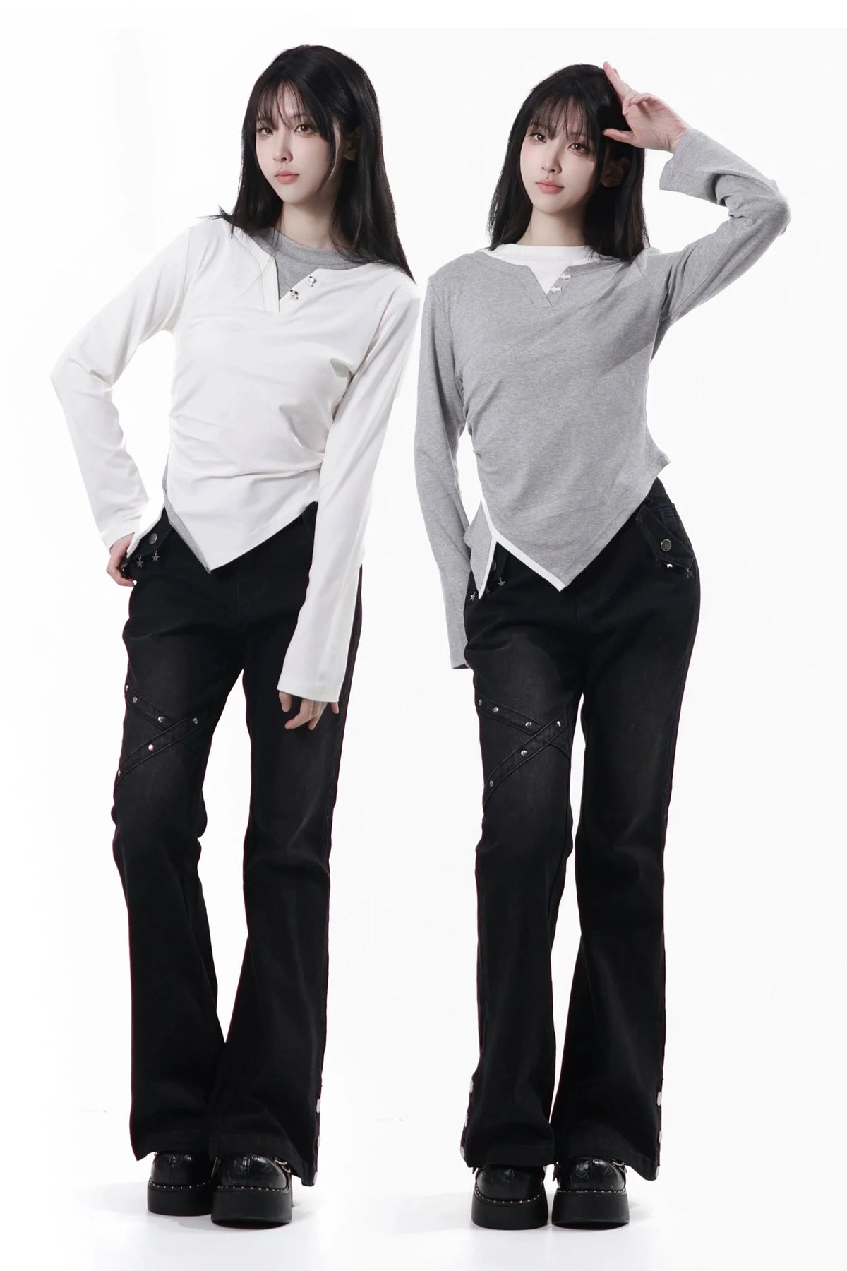 Modern Flare Denim Pants