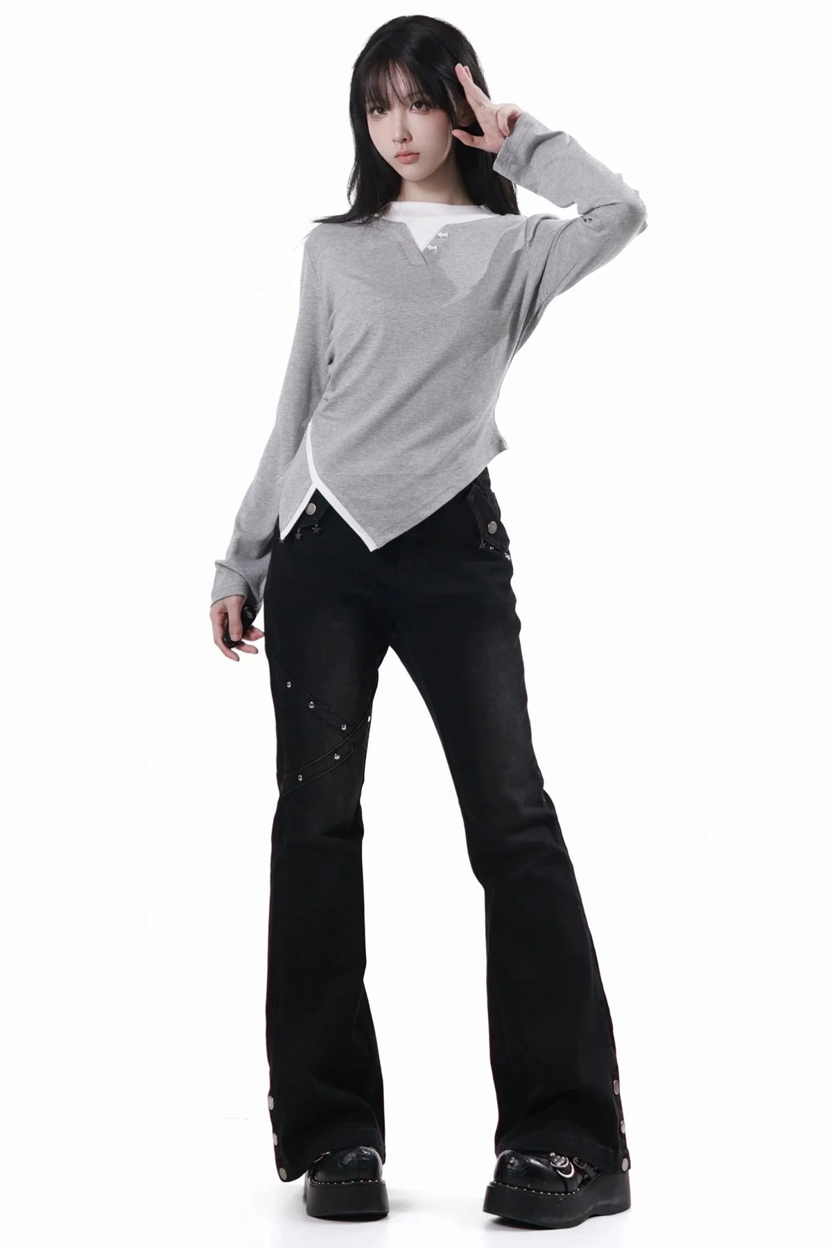 Modern Flare Denim Pants