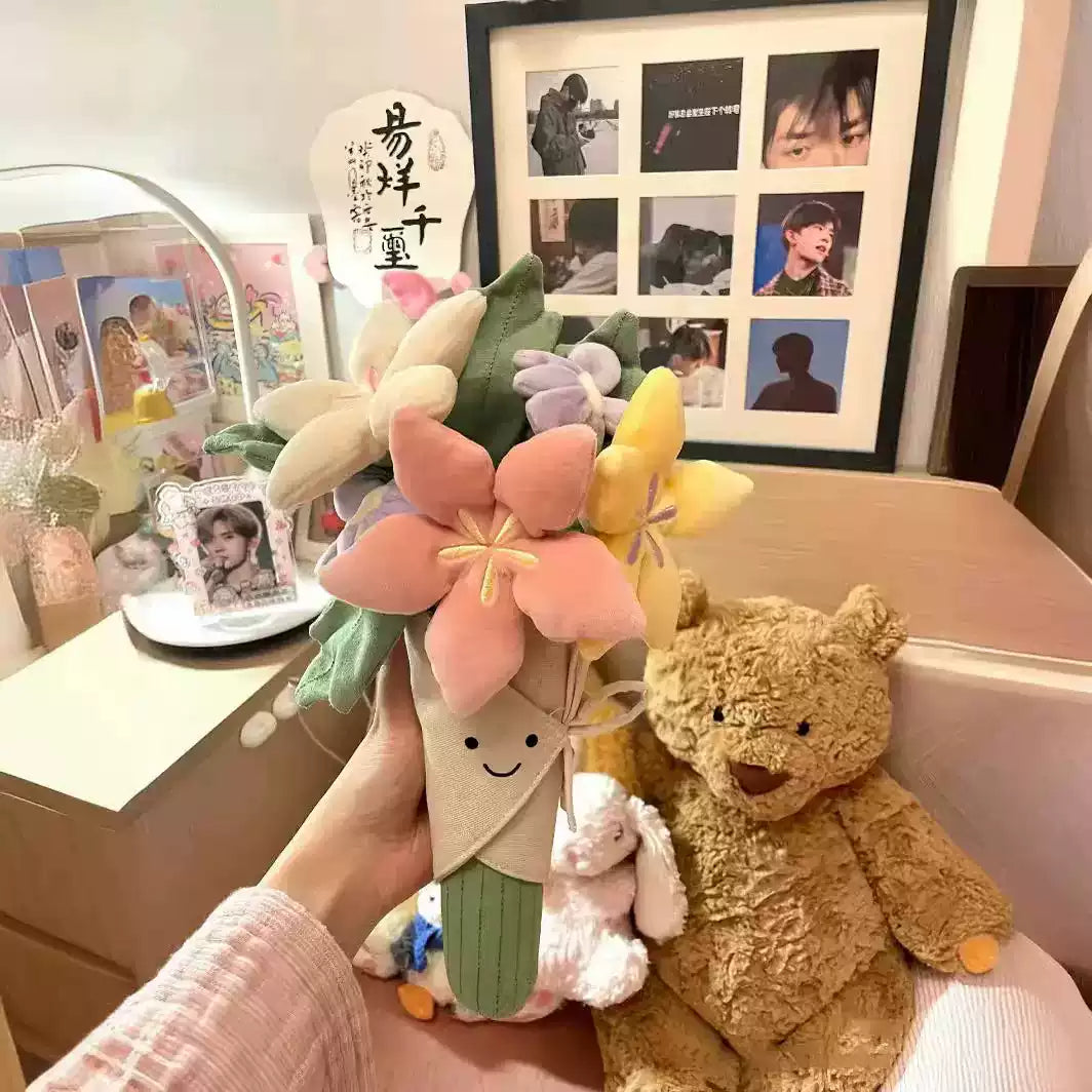 Bouquet Doll Holding Flowers