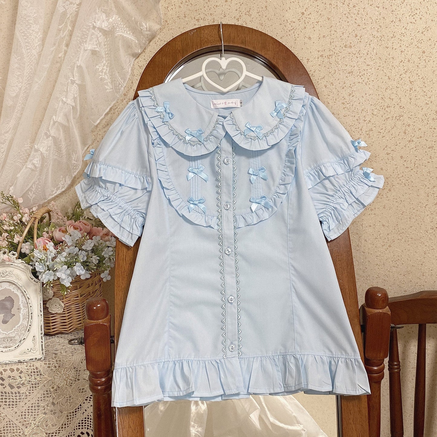 Kawaii Lolita Shirt Soft Girl Short-sleeved