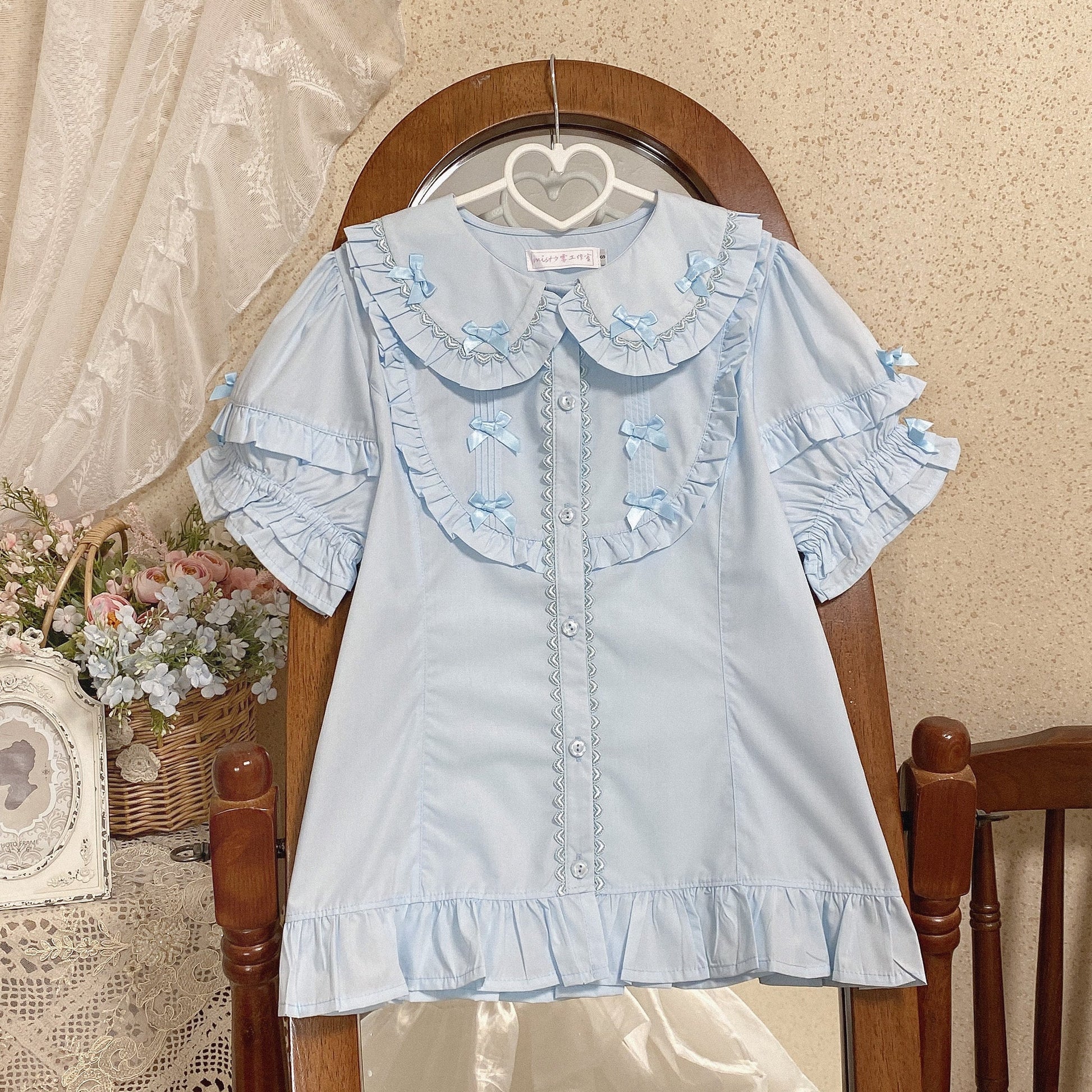 Kawaii Lolita Shirt Soft Girl Short-sleeved