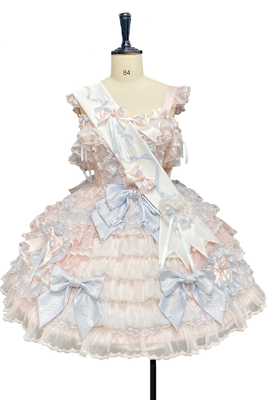 [Pre-order] Pink Blue Romantic Lace Lolita Princess Dress + Shirt + Set 1/2/3