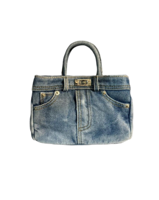 Y2K Retro Washed Denim Handbag