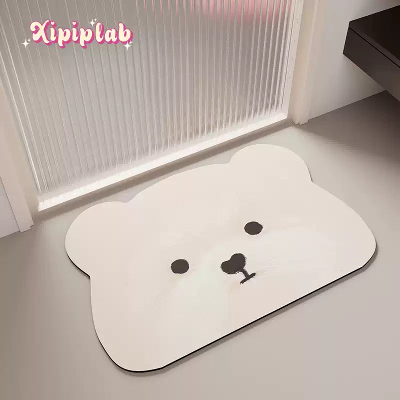 cute bear bathroom mat