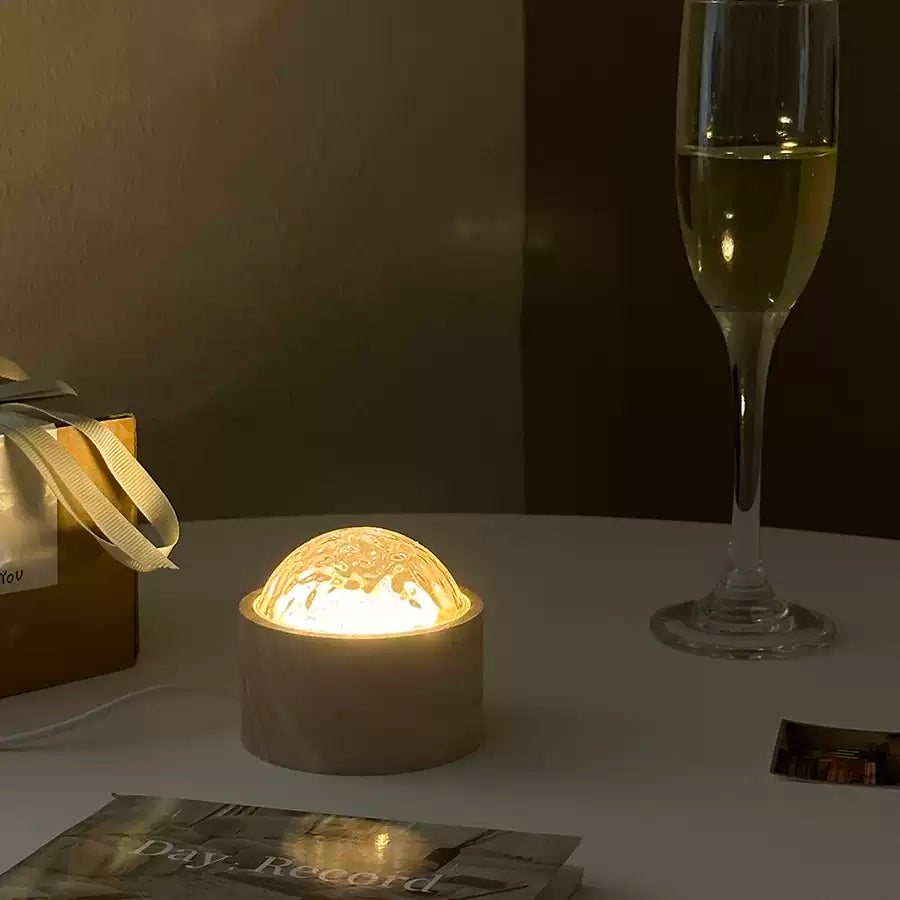 wind rotating water ripple light