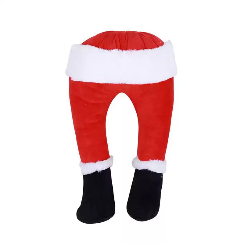 Christmas tree decorations plush santa legs