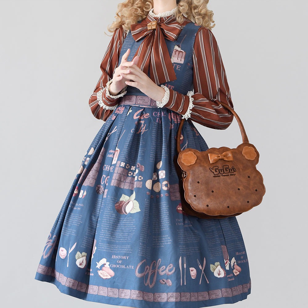 Chocolate Daily Light Sweet Stripe Lolita Blouse