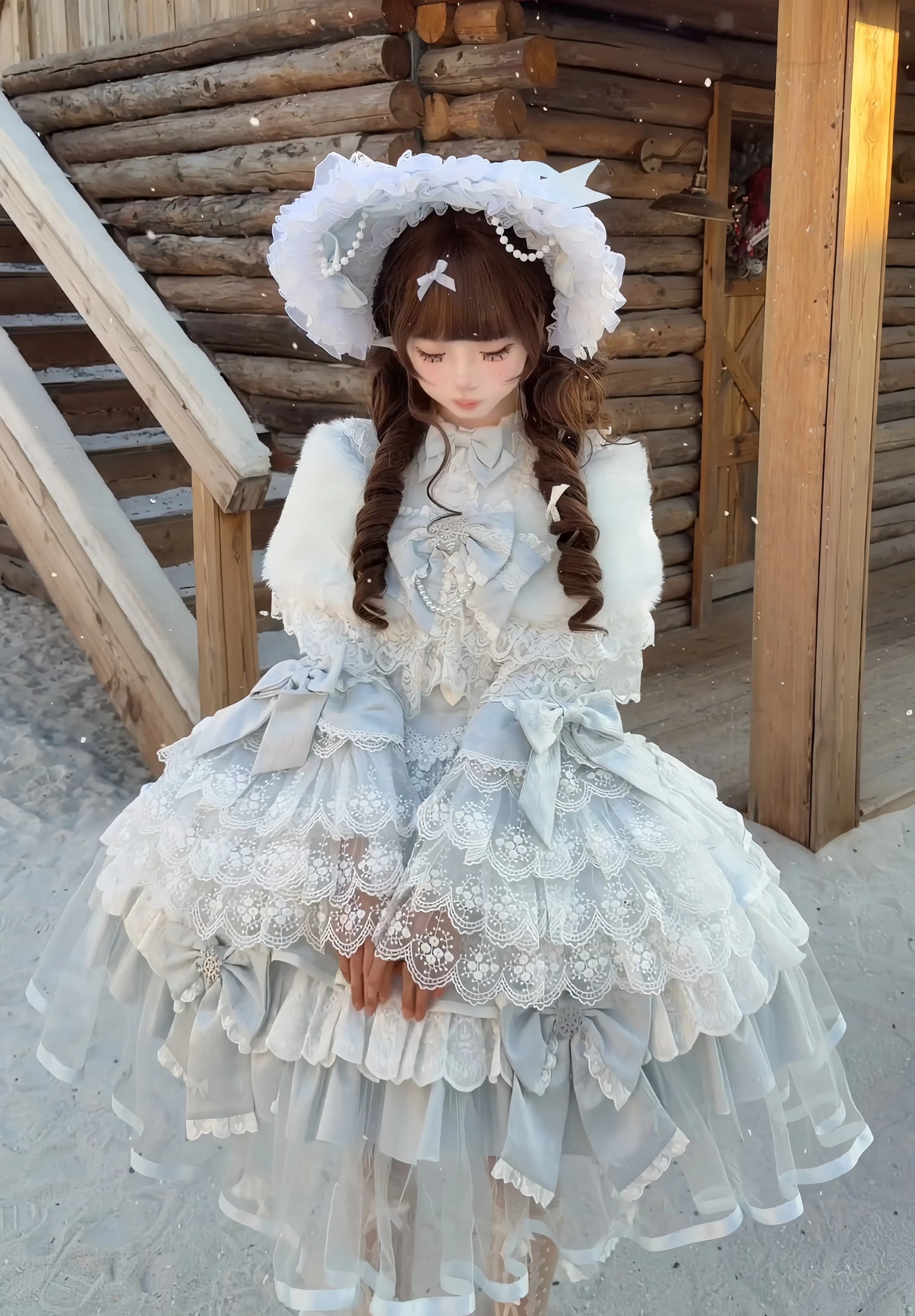 [February 8 Reservation Deadline]Pink Blue Tiered Lace Ribbon Princess Series Accessories
