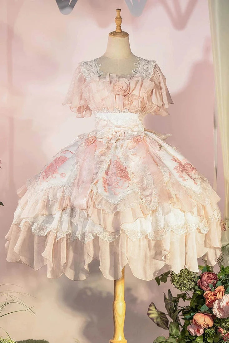 Fairy Princess Lolita Jumper Skirt + Hair Accessories + Sleeves