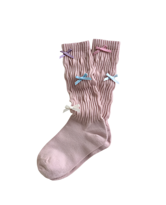 Coquette Bow Pile Socks