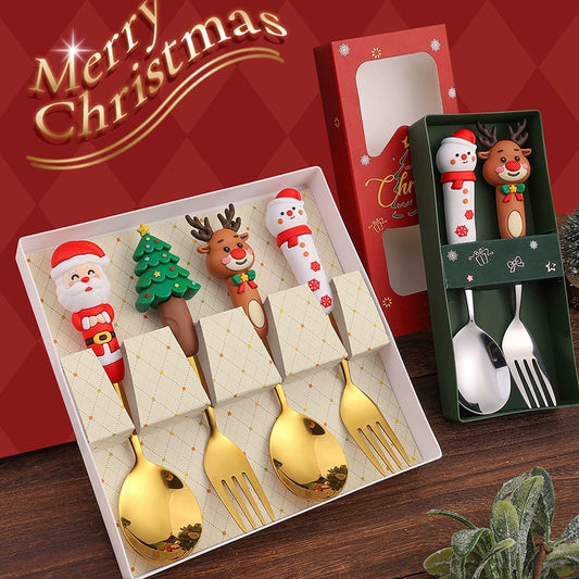 Christmas creative cartoon spoon gift box set