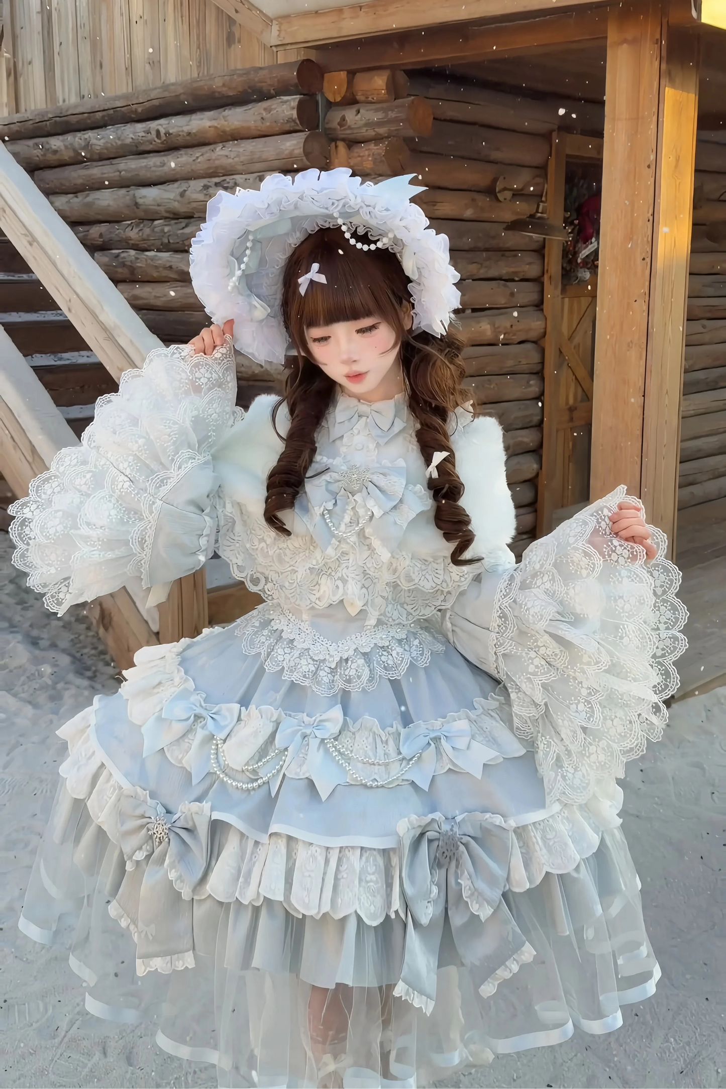 [February 8 Reservation Deadline]Pink Blue Tiered Lace Ribbon Princess Series Accessories