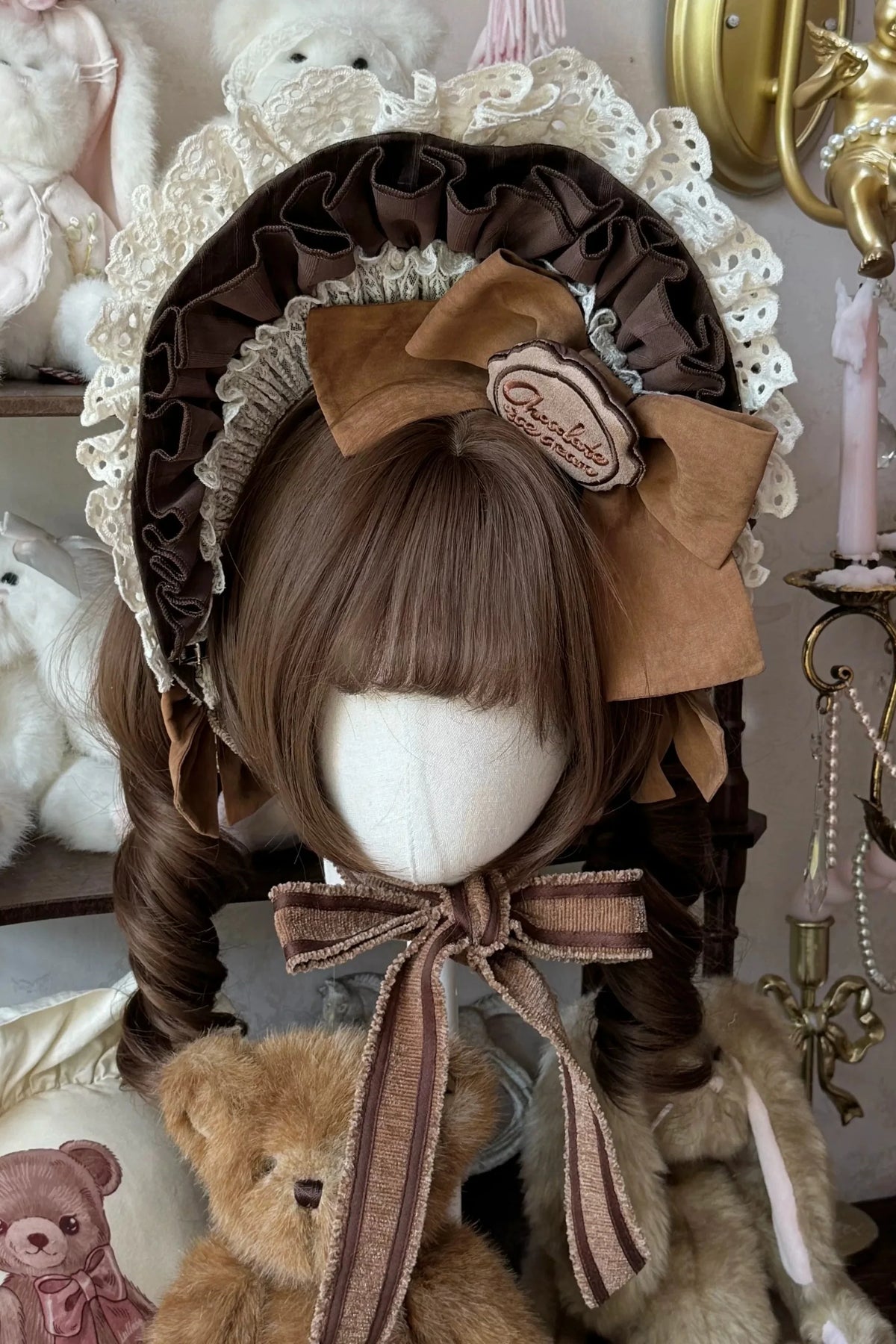 Hazel Doll Lolita Dress + Jumper Skirt + Bonnet + Hat + Necklace Bnt