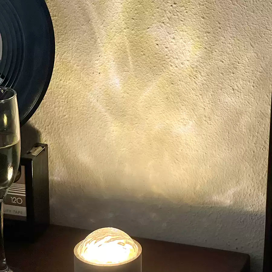 wind rotating water ripple light