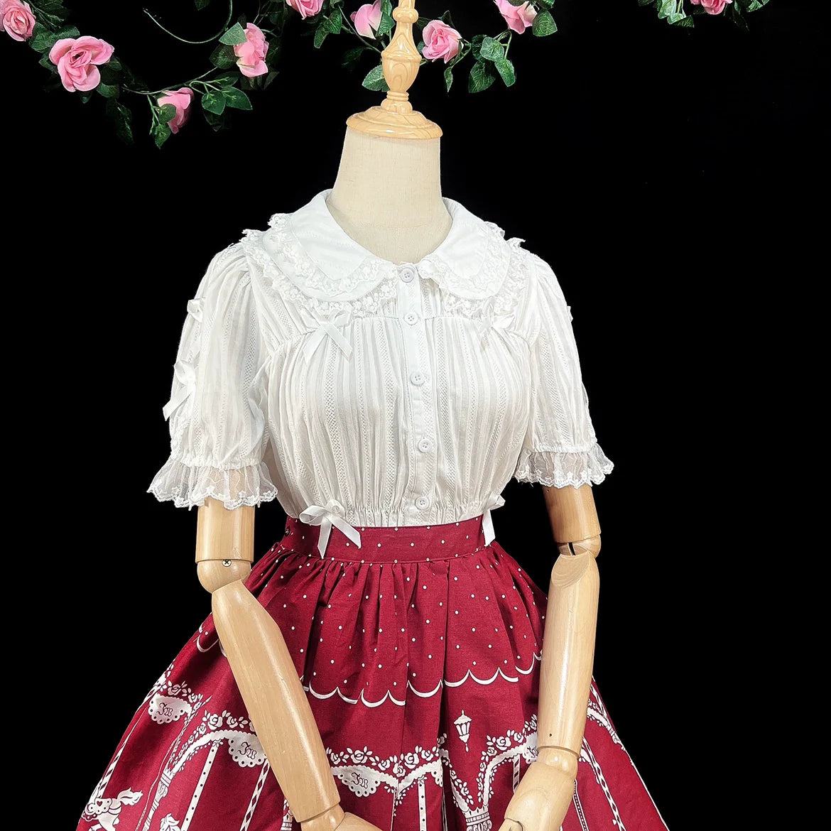 Sweet Lolita Shirt Doll Collar Blouse High-waisted