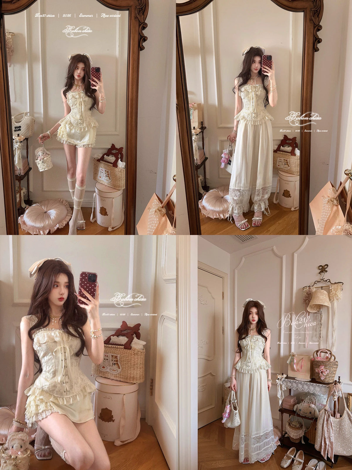 Cecily Tea Party — Crochet French Court Luxury Embroidered Corset T2466