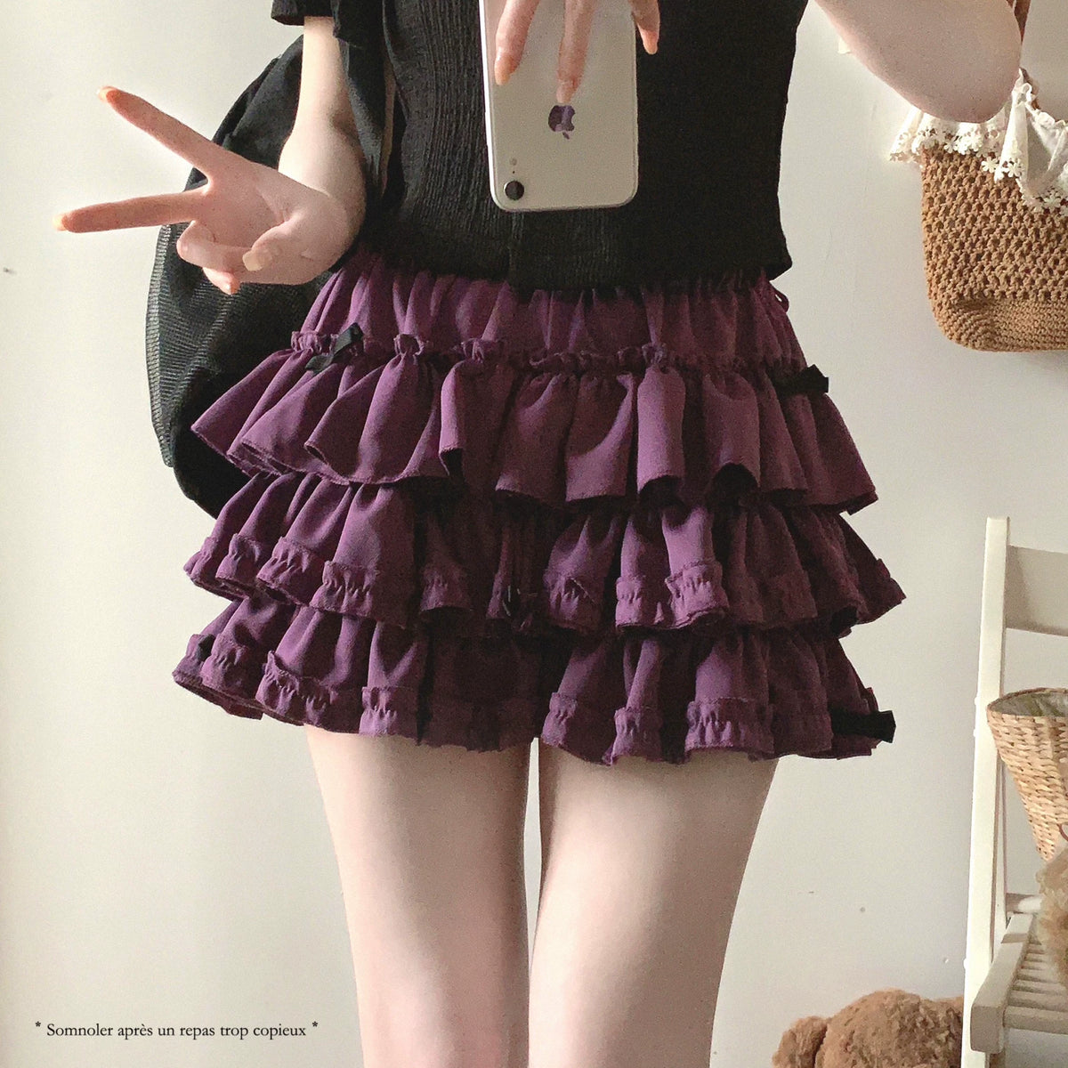Sleepingdoll Handmade* Old-School Layered Cake Bow Tutu Pants