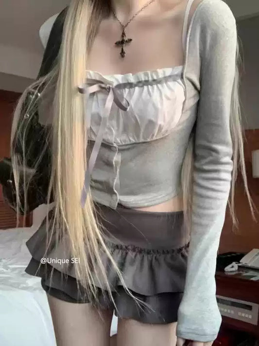 Pure Lust Spliced Long Sleeve Top